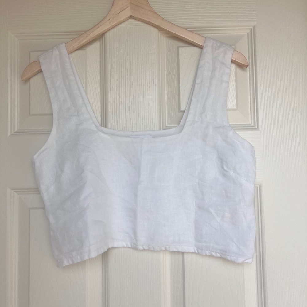 Women’s Linen Cropped Top